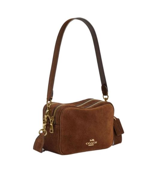 COACH Brown Mini Carey Crossbody Bag
