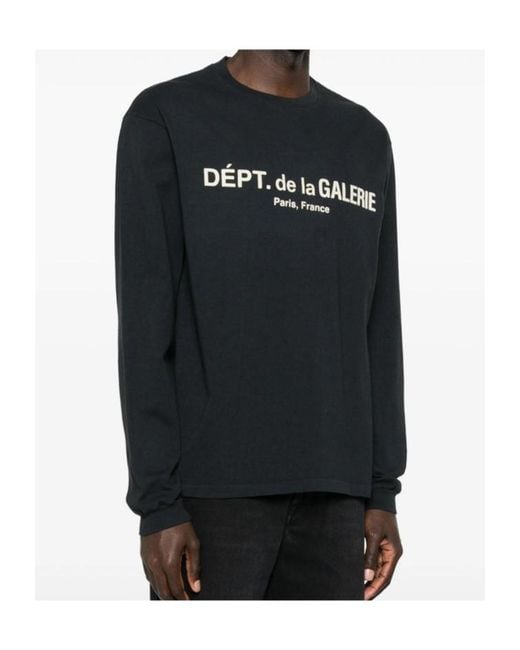 GALLERY DEPT. Black French Logo Lux Long-Sleeved T-Shirt for men
