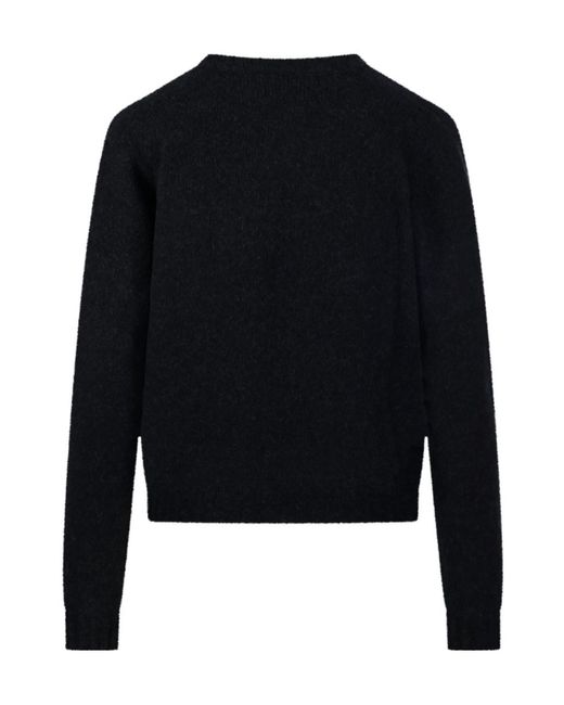 Roberto Collina Black V-Neck Ribbed Sweater