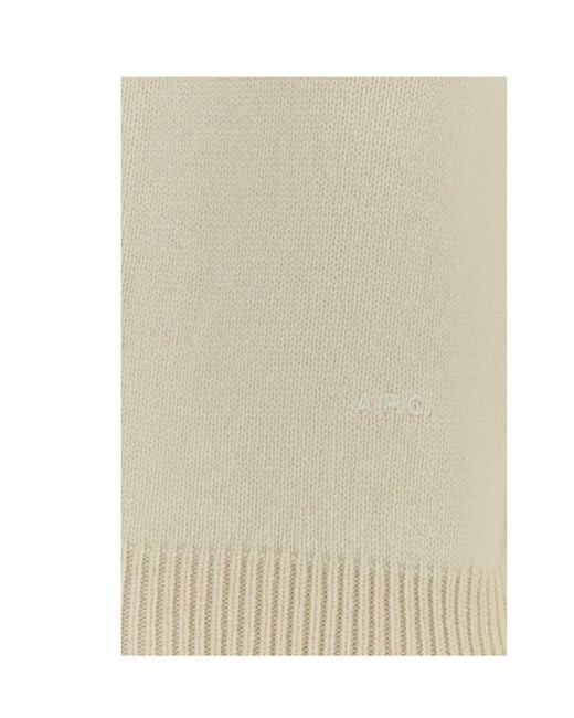A.P.C. Natural Buttoned Cropped Cardigan
