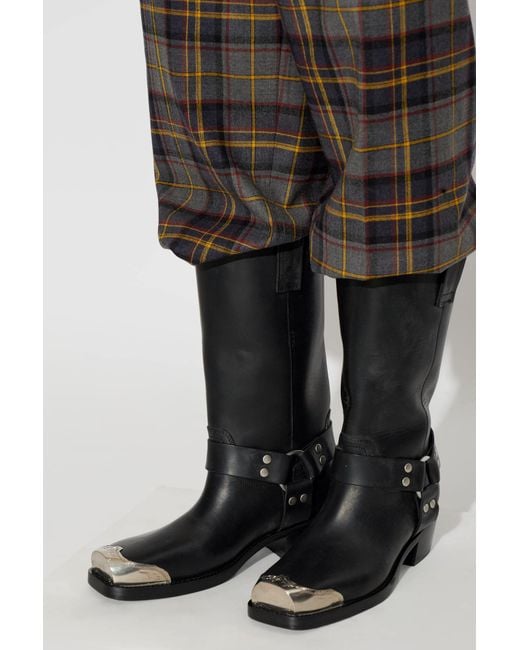 Paris Texas Black Roxy Leather Boots