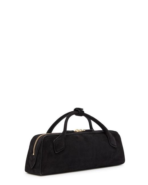 Alaïa Black Le Teckel Suede Clutch