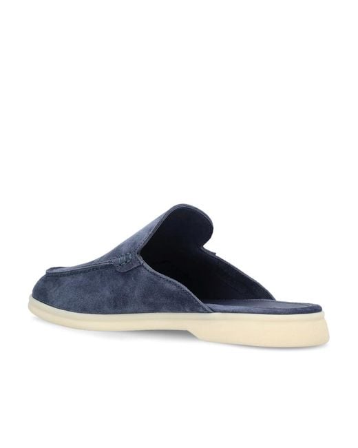 Loro Piana Blue Babouche Walk Love Shoes for men