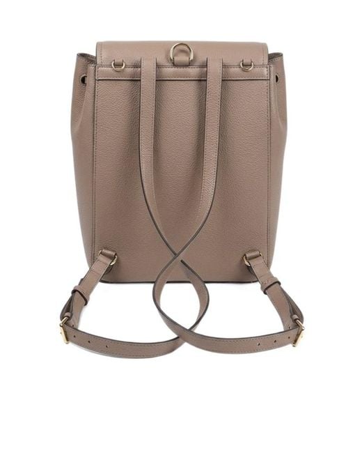 Tory Burch Natural Flap Backpack