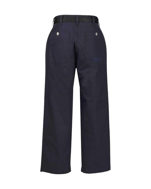 Stone Island Blue Stretch Gabardine Chino Trousers for men