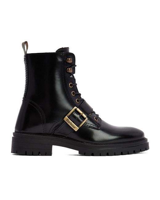 Barbour Black Solid Color Boots