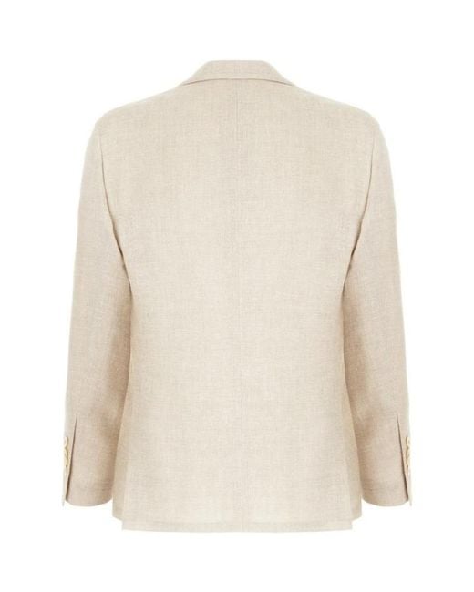 Lardini Natural Single-Breasted Blazer for men