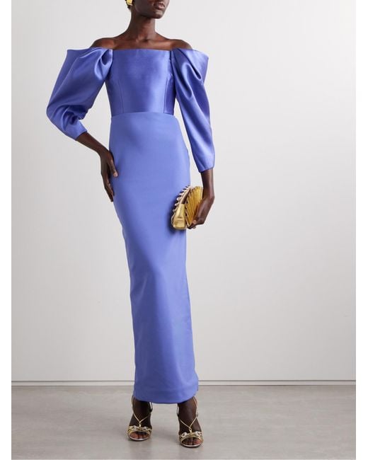Solace London Blue Casual Straight-Fit Gown