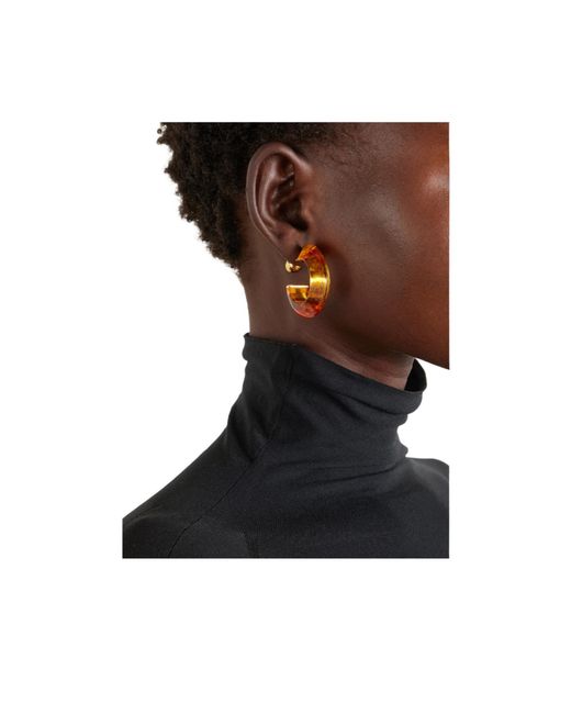 Alaïa Orange Leopard Print Earrings
