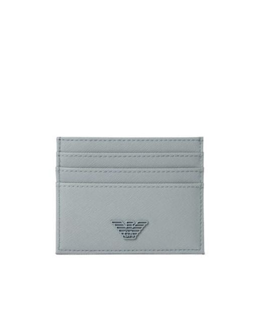 Emporio Armani Gray Logo Card Holder for men