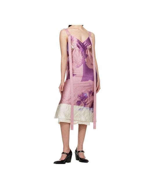 Erdem Pink V-Neck Dress