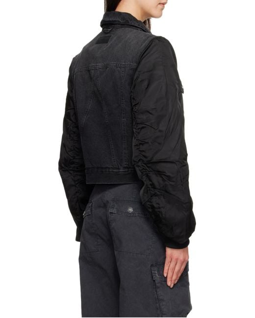 Ganni Black Rigid Denim Jacket