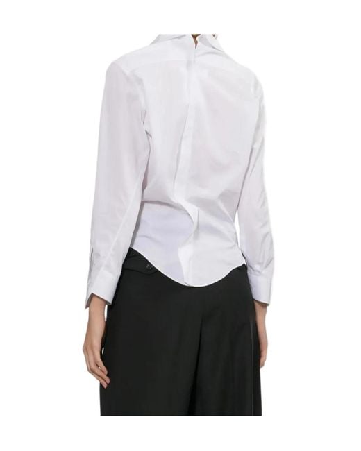 Junya Watanabe White Peter Pan Collar Pocket Shirt