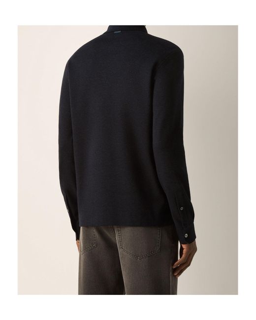 Zegna Blue Cotton Polo Shirt for men