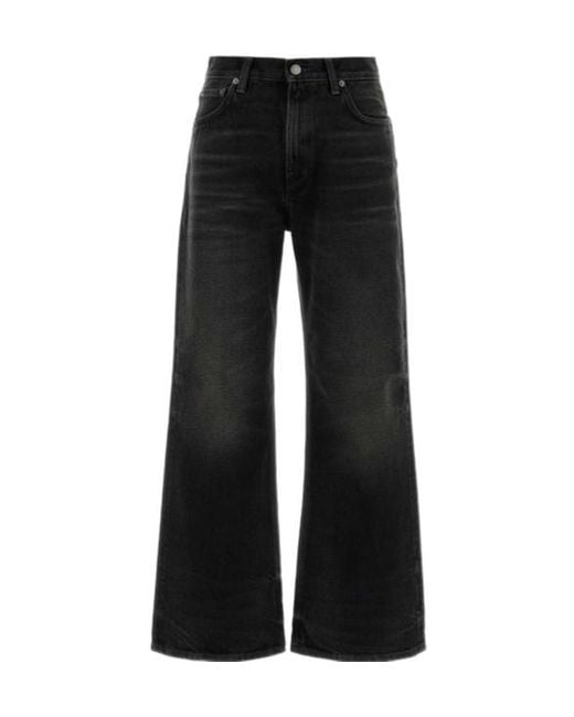 Haikure Black Bethany Short Wide-Leg Jeans