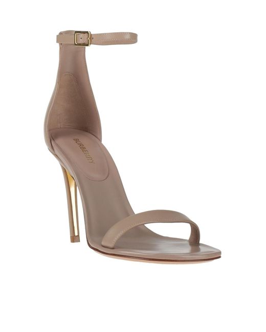 Burberry White Strap High Heel Sandals