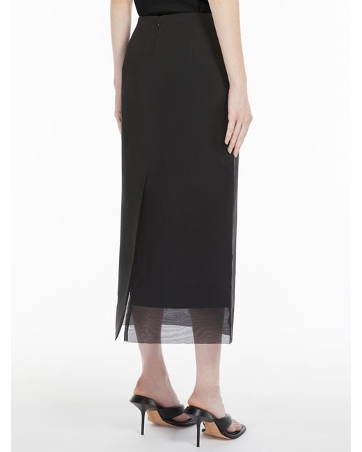 Sportmax Black Zip Detailed High Waist Skirt