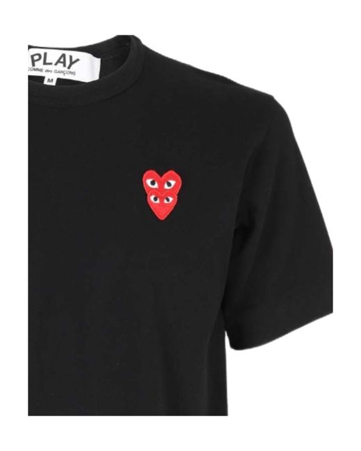 COMME DES GARÇONS PLAY Black Logo Short-Sleeved T-Shirt for men