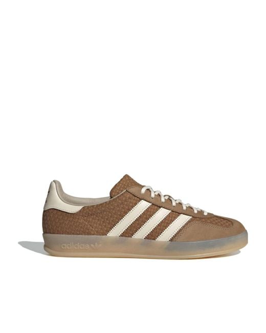 Adidas Brown Originals Gazelle Indoor Low-Top Sneakers for men