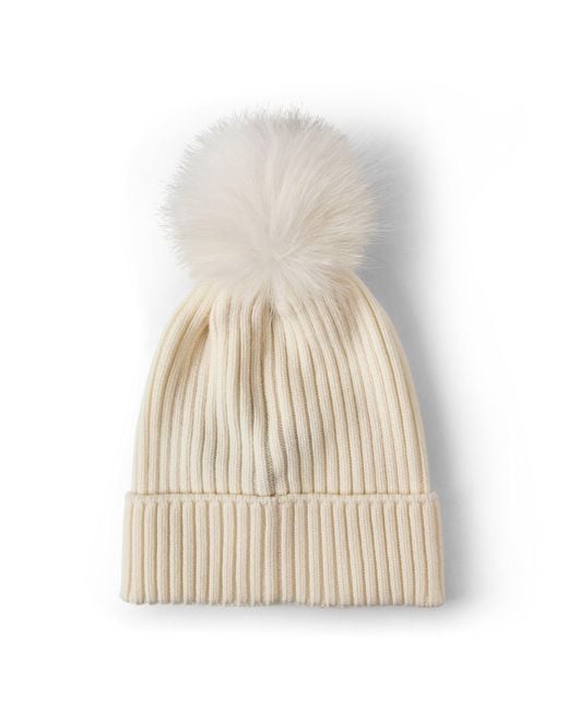 Moncler White Bobble Hat