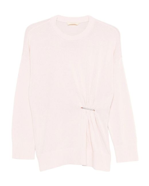 Twinset Pink Gathered Sweater