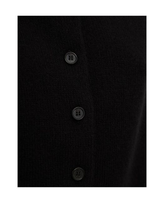 Khaite Black Solid-Colored Buttoned Knitwear