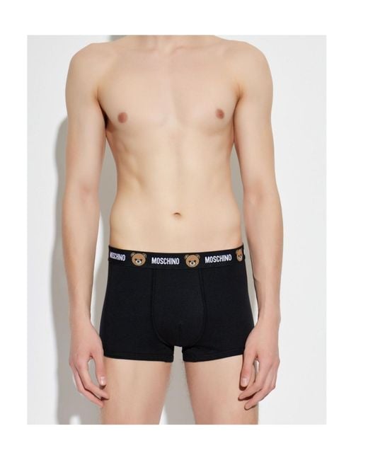 Moschino White Iconic Teddy Boxer Briefs for men