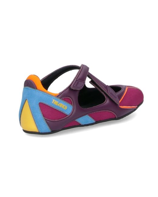 The Attico Purple The Cutout Strap Flat Shoes