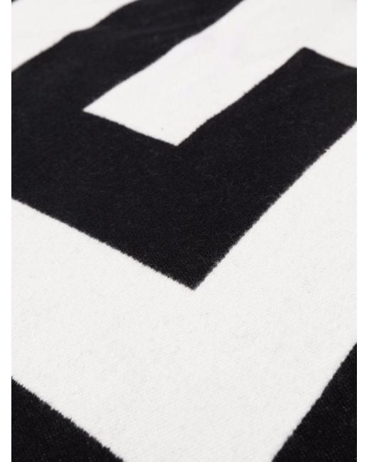 Givenchy Black Logo Printed Knitted Scarf for men
