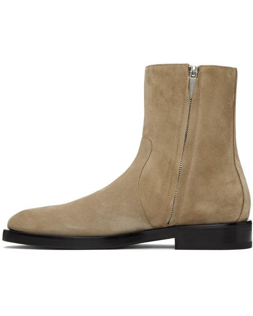 Ferragamo Brown Ferragamo Side-Zip Ankle Boots for men