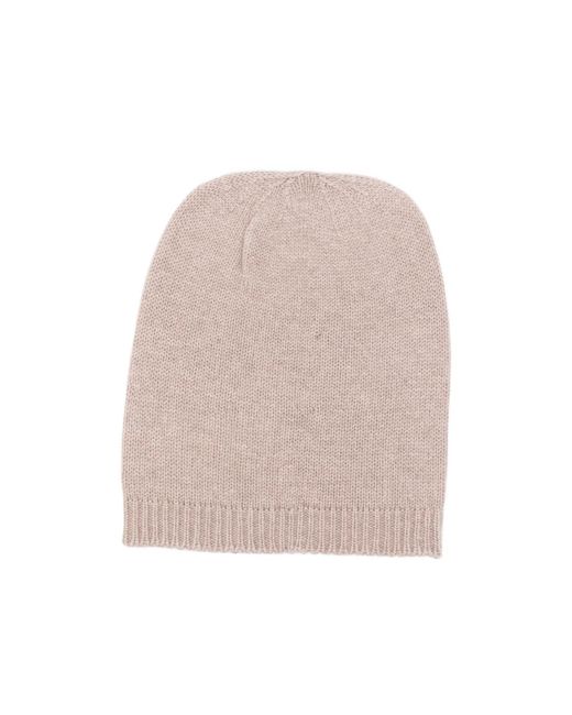 Fabiana Filippi Natural Ribbed-Trim Beanie Hat