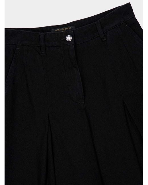 Dolce & Gabbana Black Pleated Jeans
