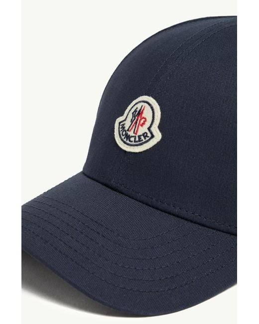 Moncler Blue Logo Detailed Baseball Cap for men