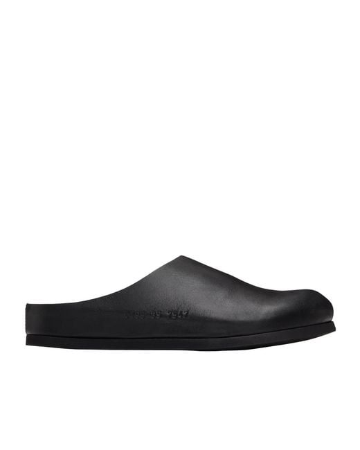 Common Projects Black Leather Mules