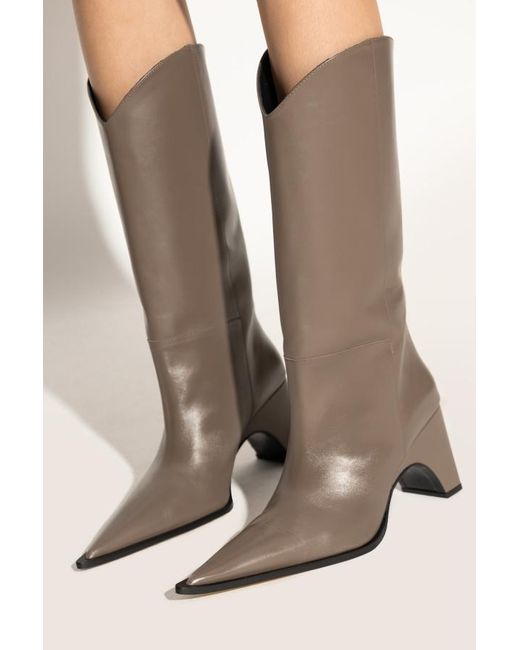 Coperni Brown Bridge Cowboy Leather Boots