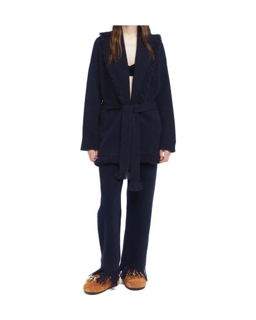 Alanui Blue Fringed Cardigan