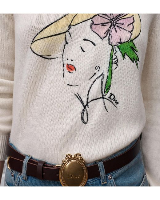 Dior White Iviera Sweater