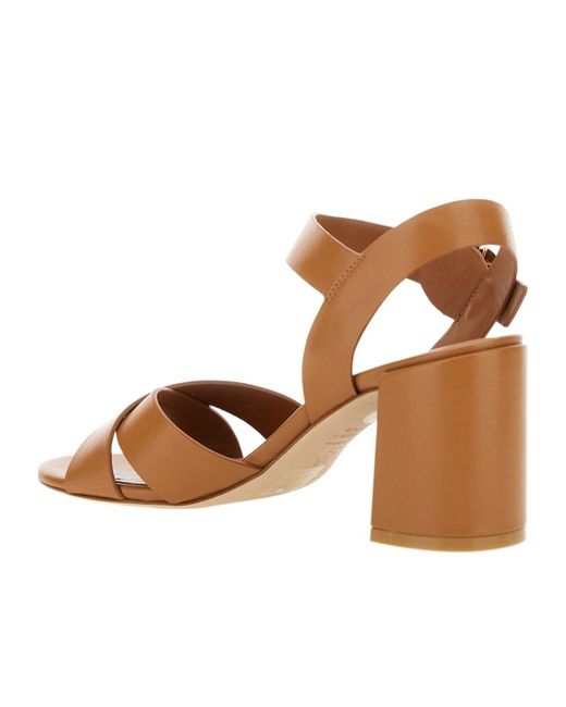 Stuart Weitzman Brown Heeled Sandal With Open Toe