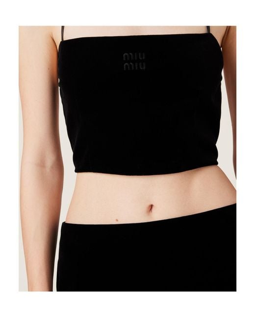 Miu Miu Black Zip-Up Mini Skirt