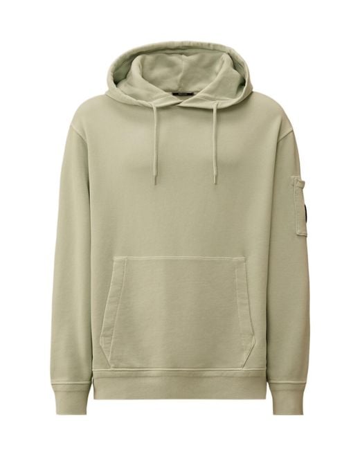 C P Company Green Lens-Detail Pocket Hoodie for men