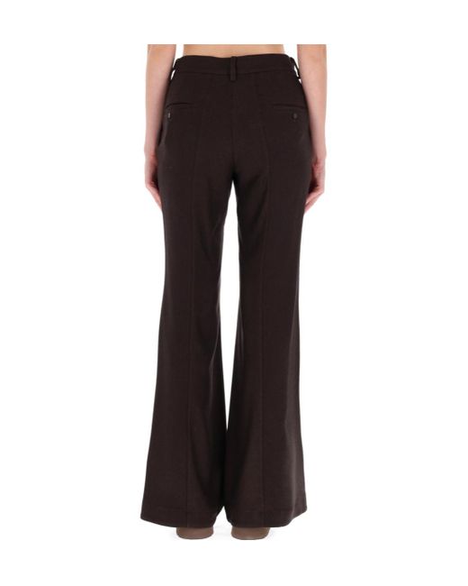 Alysi Black Flared Trousers