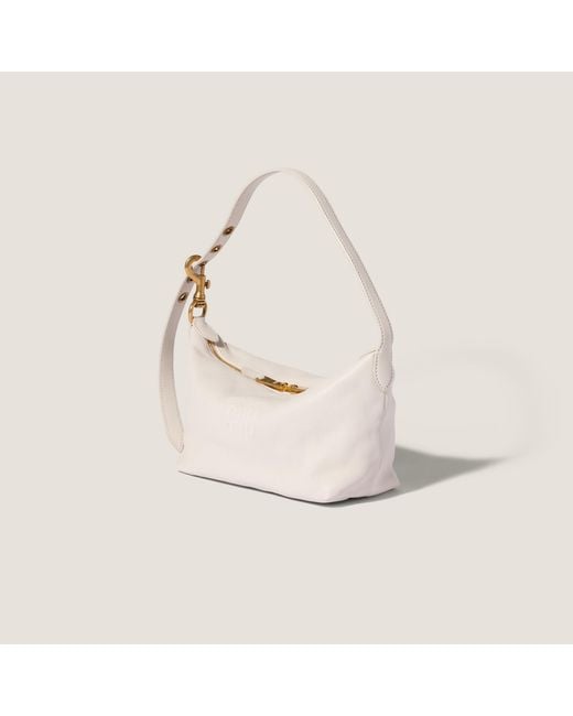 Miu Miu White Spirit Nappa Leather Bag