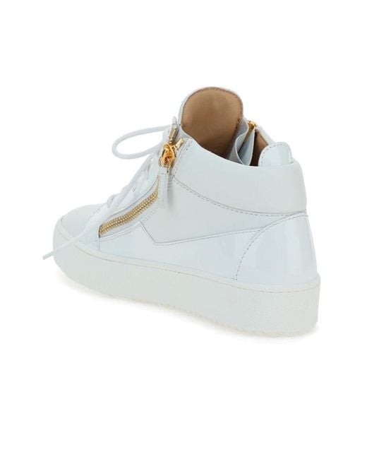 Giuseppe Zanotti Blue Side-Zip Lace-Up Sneakers for men