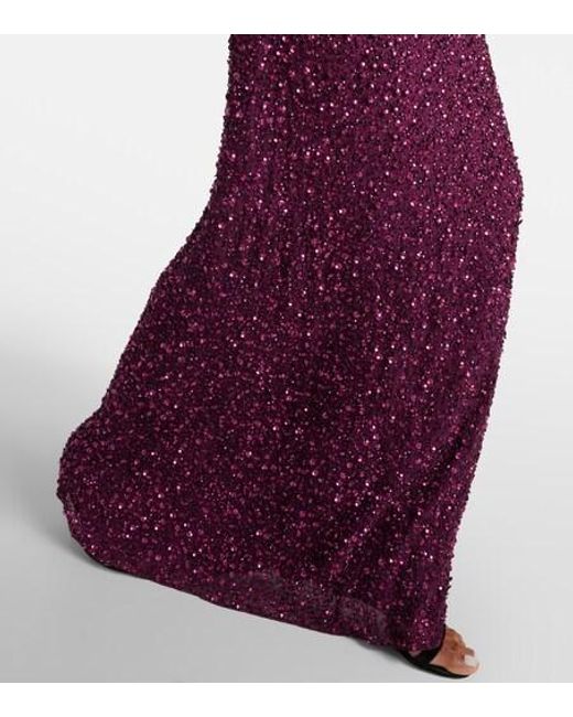 Jenny Packham Purple Embellished Gown