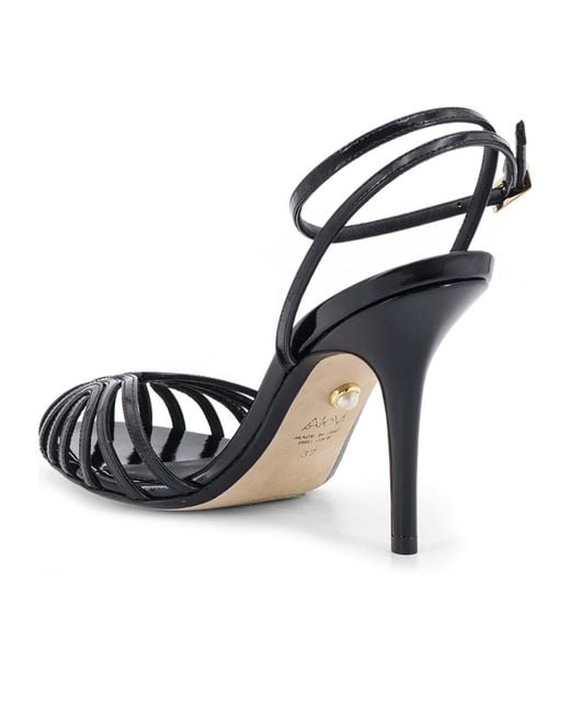 ALEVI Metallic Ally Cage High-Heel Sandals
