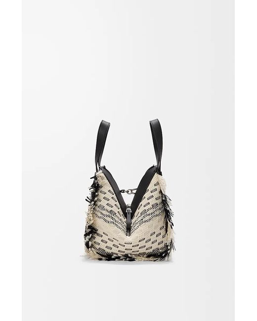 Loewe Black Anagram Debossed Compact Hammock Bag