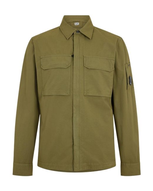 C P Company Green Gabard Overshirt for men
