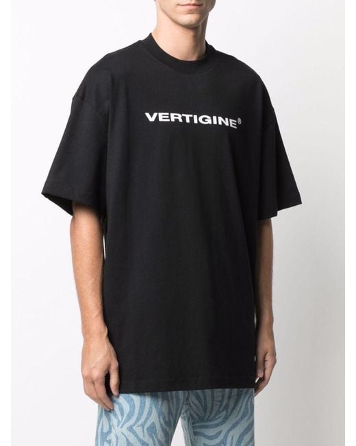 MSGM Black Logo Crew-Neck T-Shirt for men
