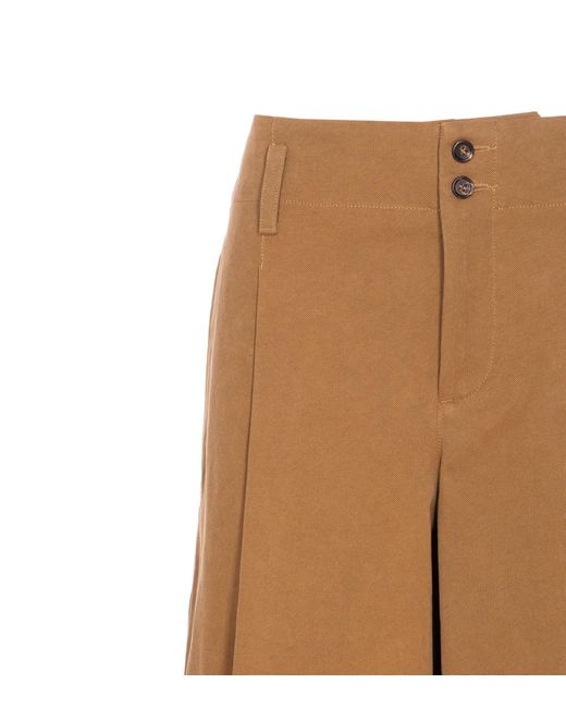 Chloé Natural Buttoned Trousers