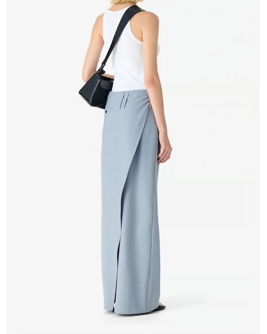 IRO Gray Belt Loop Midi Skirt